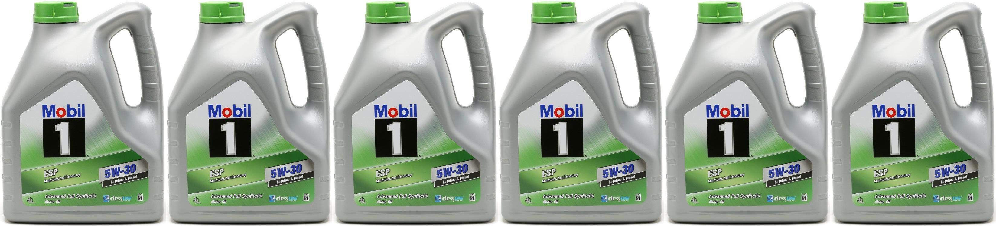 Mobil 1 ESP 5W-30 Motoröl 6x 4l = 24 Liter