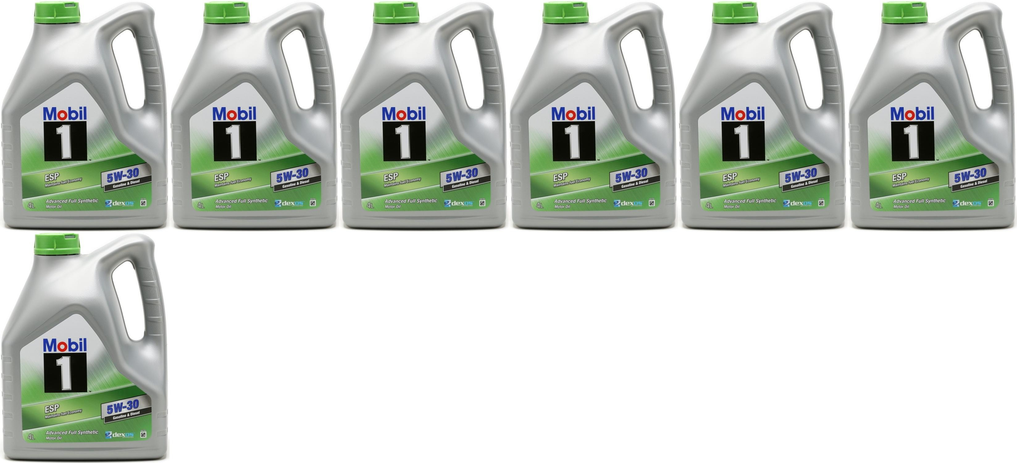 Mobil 1 ESP 5W-30 Motoröl 7x 4l = 28 Liter