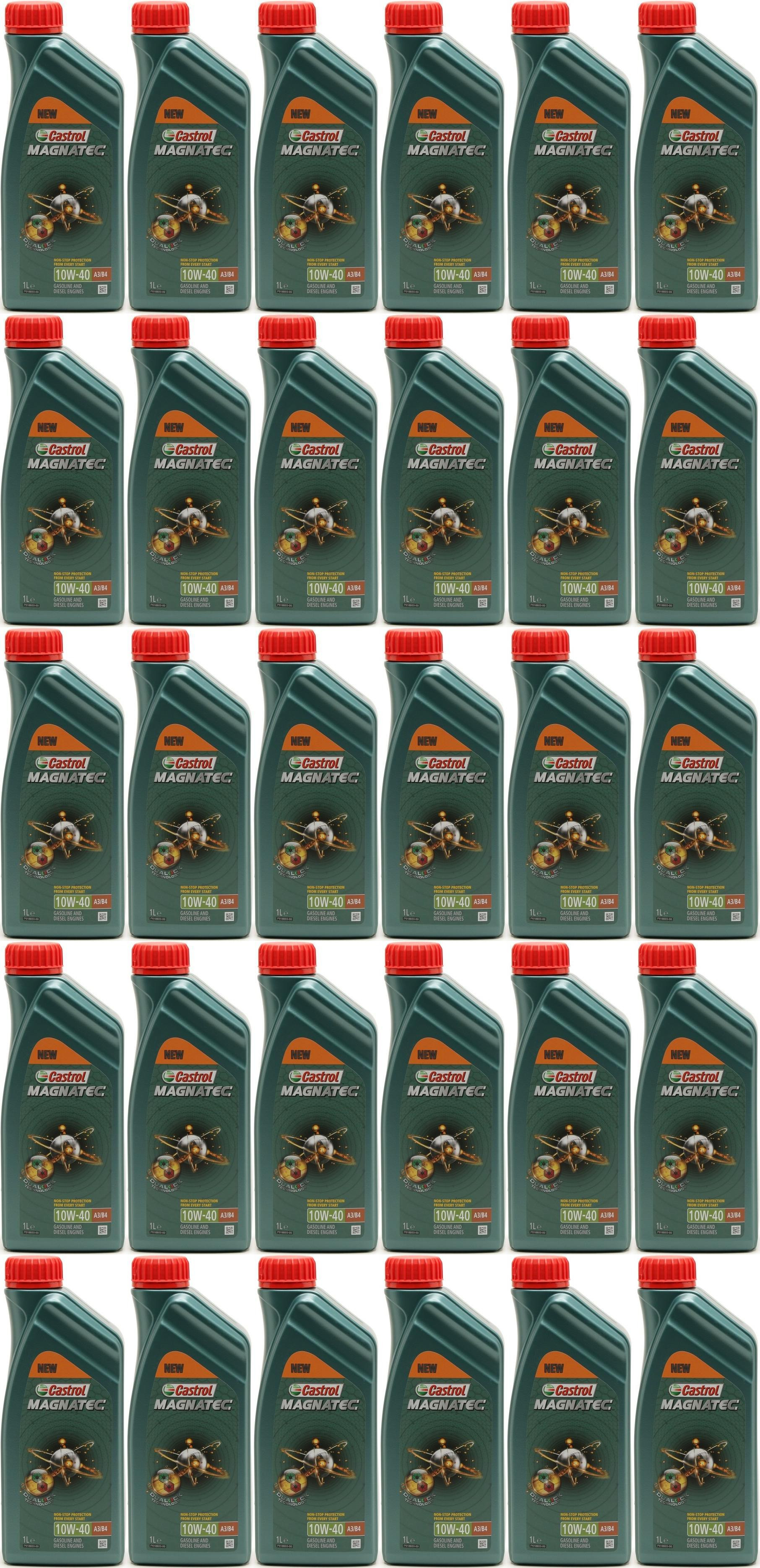 Castrol Magnatec 10W-40 A3/B4 Diesel & Benziner Motoröliter 30x 1l = 30 Liter