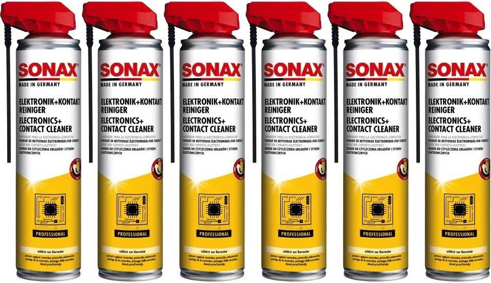 SONAX Elektronik + KontaktReiniger mit EasySpray 6x 400 Milliliter