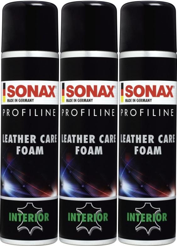 SONAX ProfiLine Leather Care Foam 3x 400 Milliliter