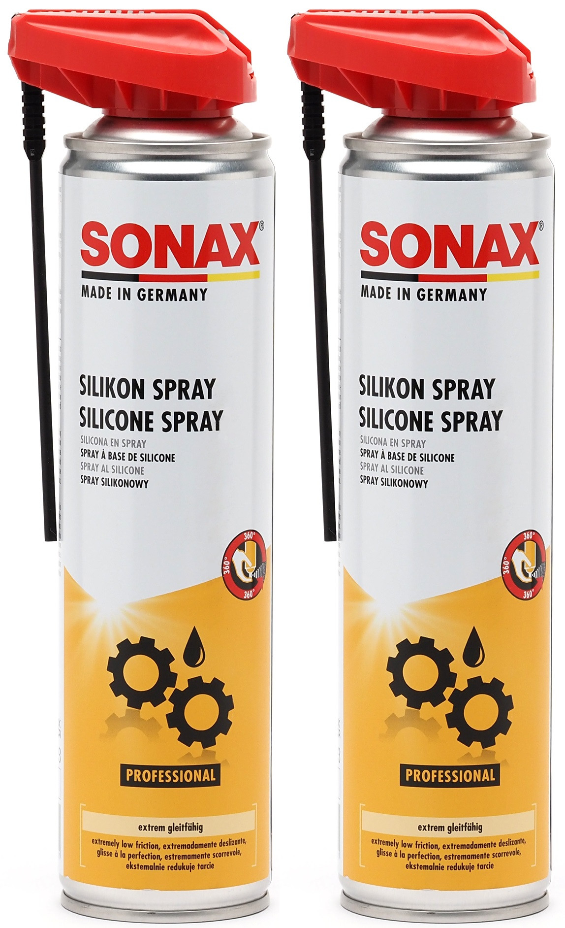 SONAX SilikonSpray mit EasySpray 2x 400 Milliliter