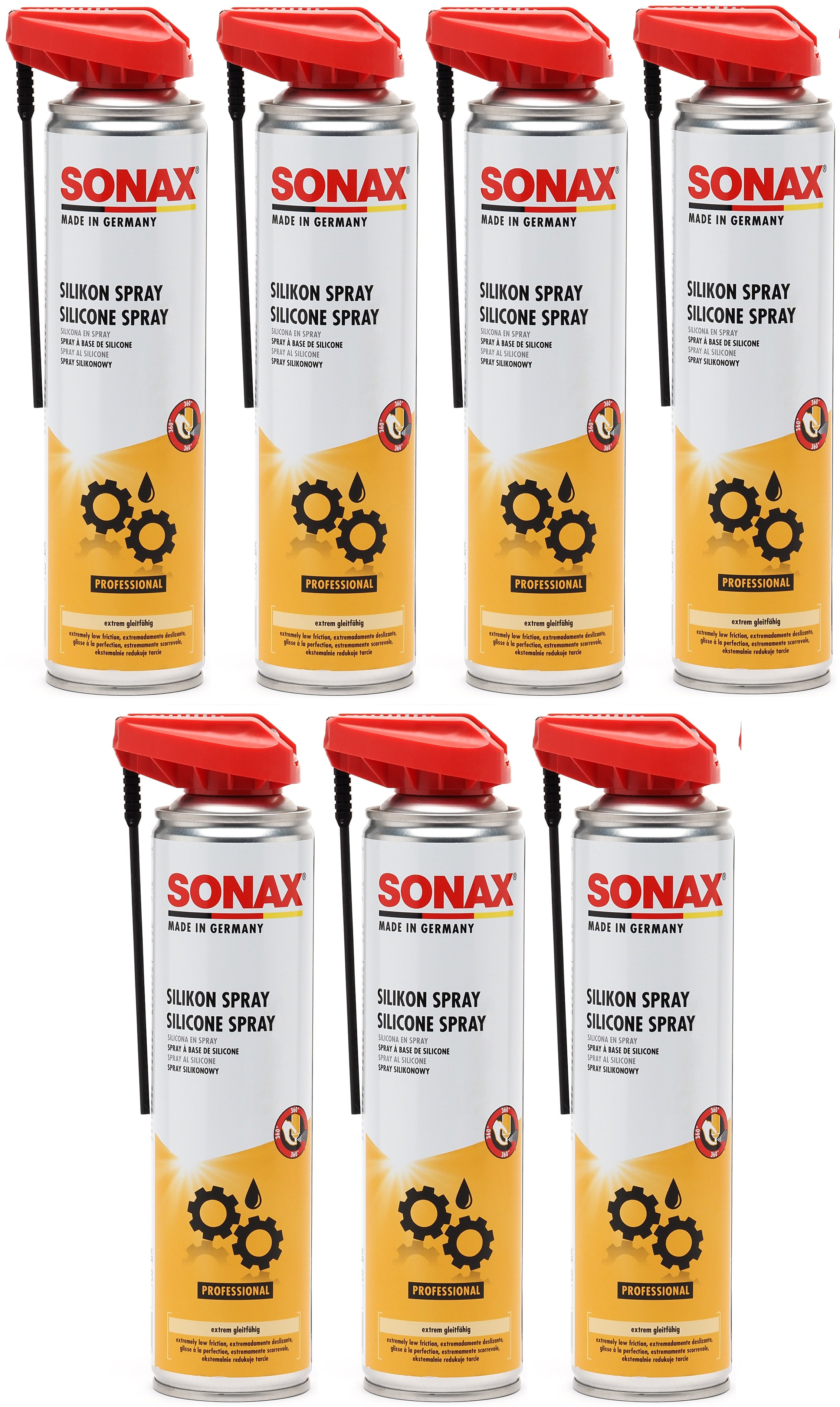 SONAX SilikonSpray mit EasySpray 7x 400 Milliliter