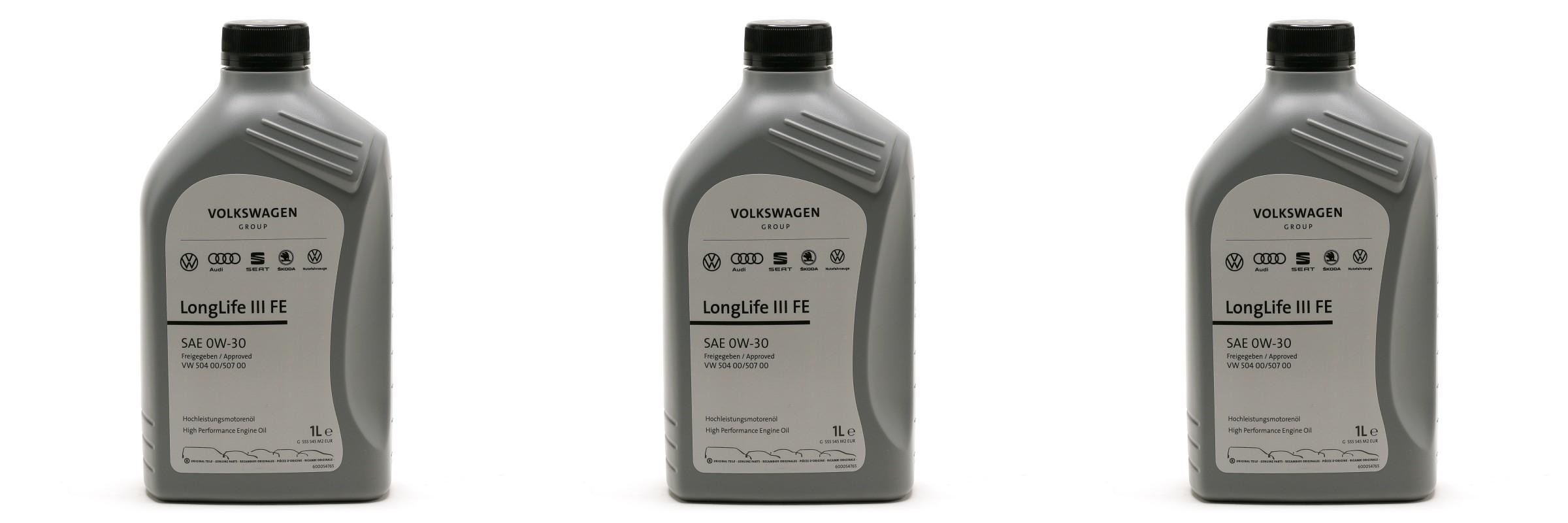 Original VW LongLife III FE 0W-30 Original GS55545M2EUR - 3x 1l = 3 Liter
