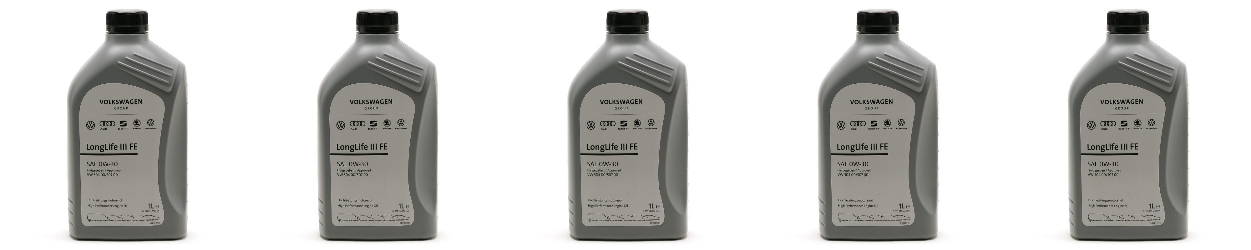 Original VW LongLife III FE 0W-30 Original GS55545M2EUR - 5x 1l = 5 Liter