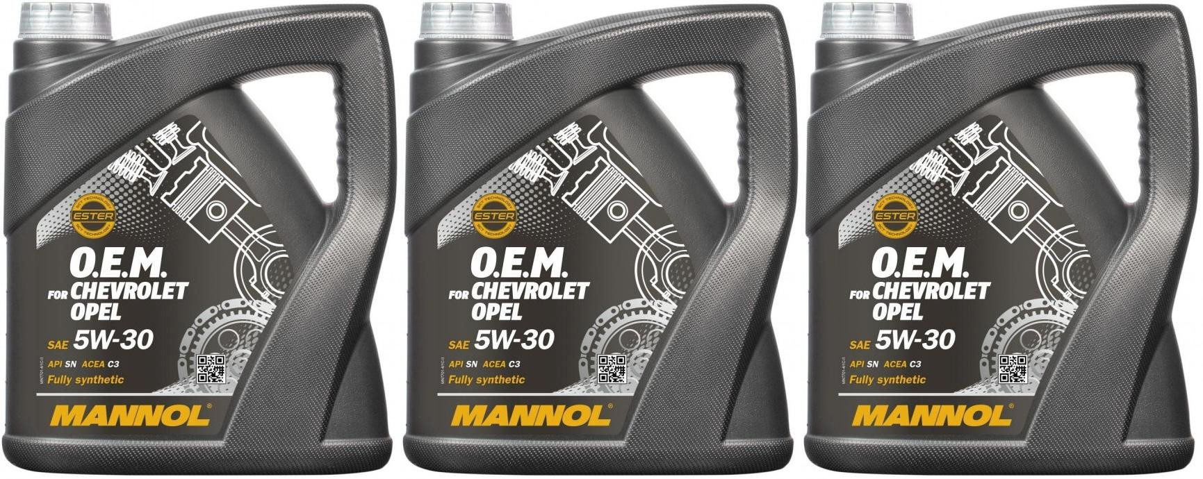 MANNOL 7701 O.E.M. for Chevrolet Opel 3x 4l = 12 Liter