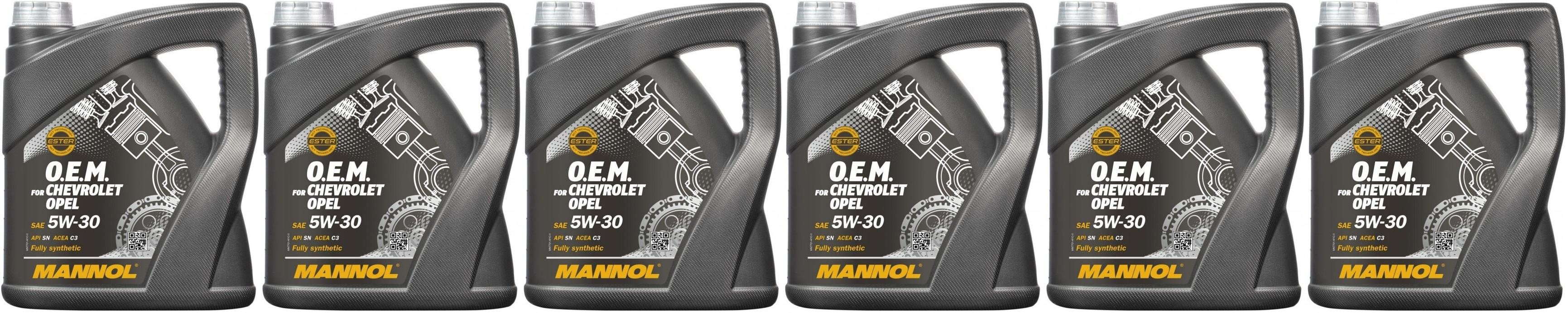 MANNOL 7701 O.E.M. for Chevrolet Opel 6x 4l = 24 Liter