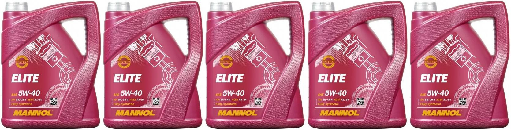 MANNOL 7903 ELITE 5W-40 5x 5 = 25 Liter