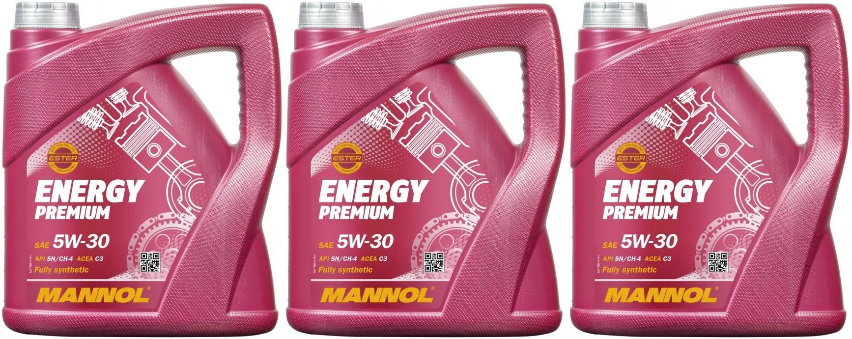 MANNOL 7908 ENERGY PREMIUM SAE 5W-30 3x 4l = 12 Liter