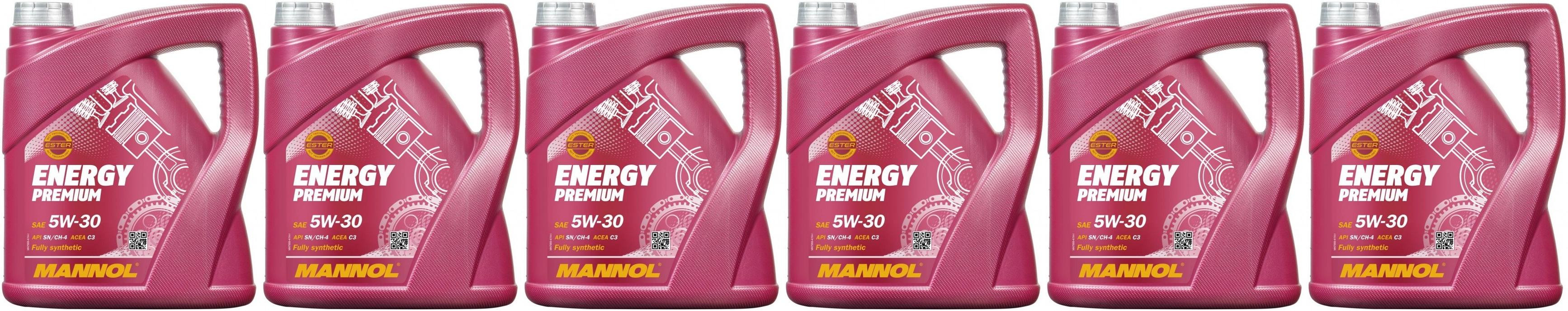 MANNOL 7908 ENERGY PREMIUM SAE 5W-30 6x 4l = 24 Liter