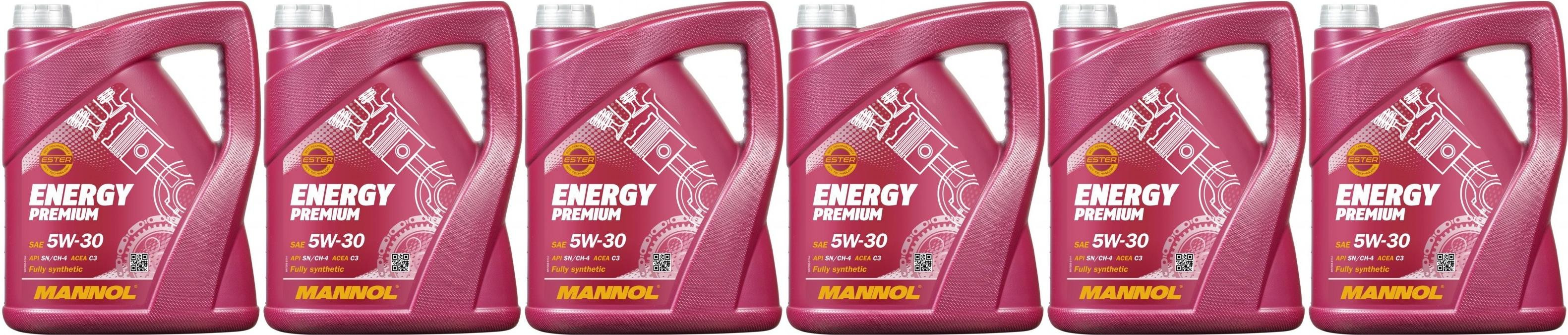 MANNOL 7908 ENERGY PREMIUM SAE 5W-30 6x 5 = 30 Liter