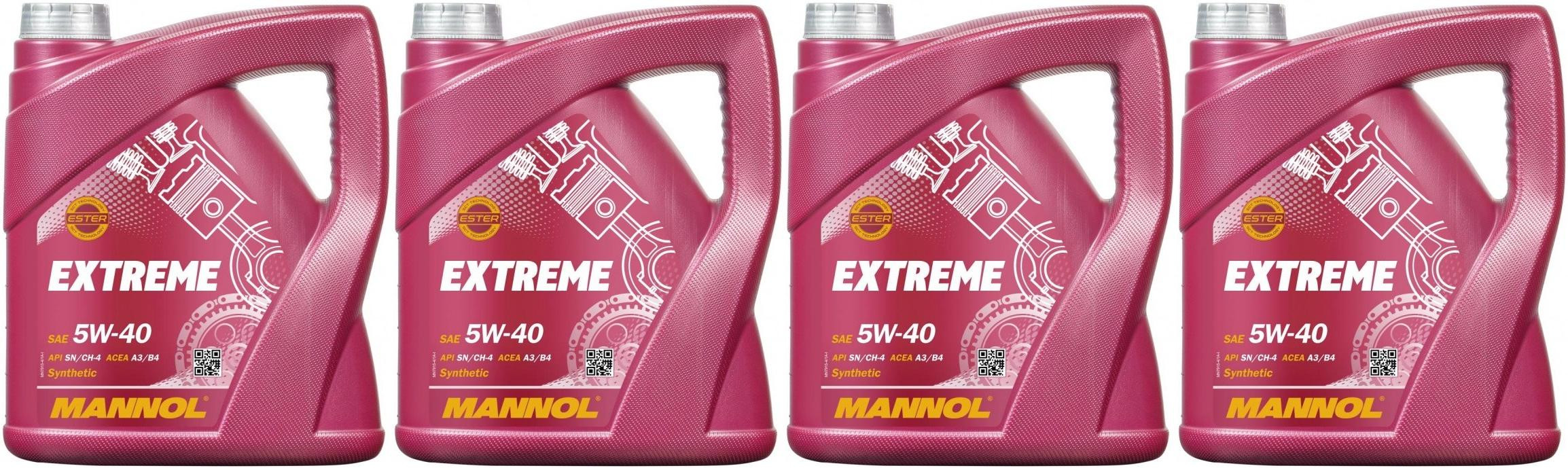 MANNOL 7915 EXTREME SAE 5W-40 4x 4l = 16 Liter