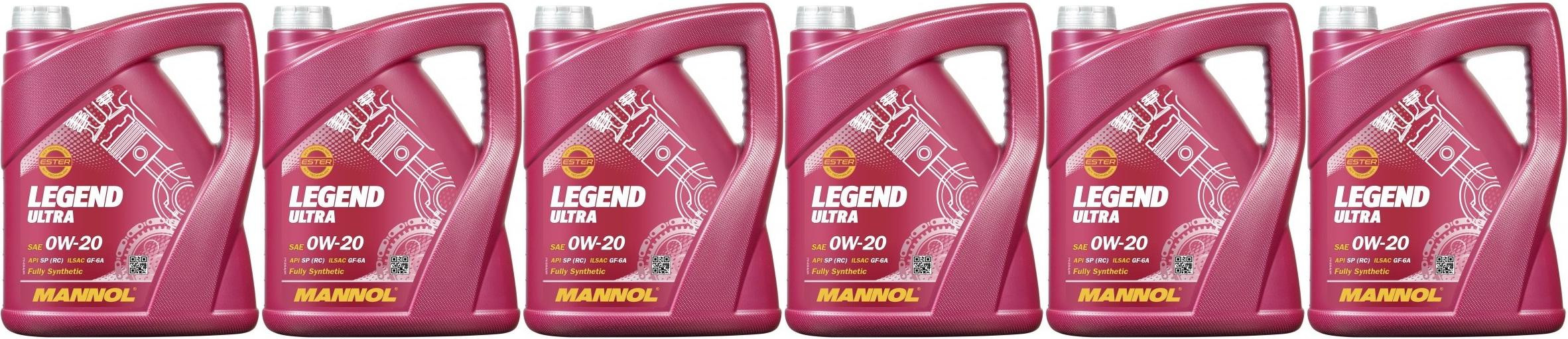MANNOL 7918 LEGEND ULTRA SAE 0W-20 6x 5 = 30 Liter