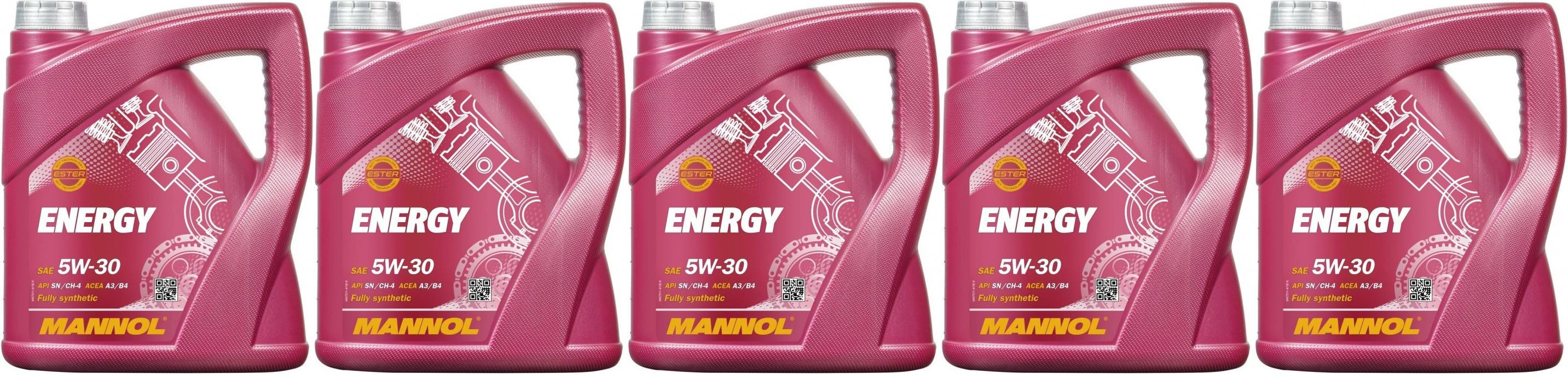 MANNOL 7511 ENERGY 5W-30 5x 4l = 20 Liter