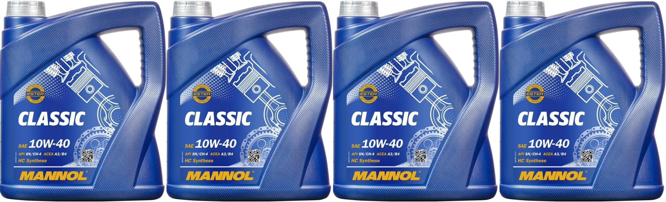MANNOL 7501 CLASSIC 10W-40 4x 4l = 16 Liter
