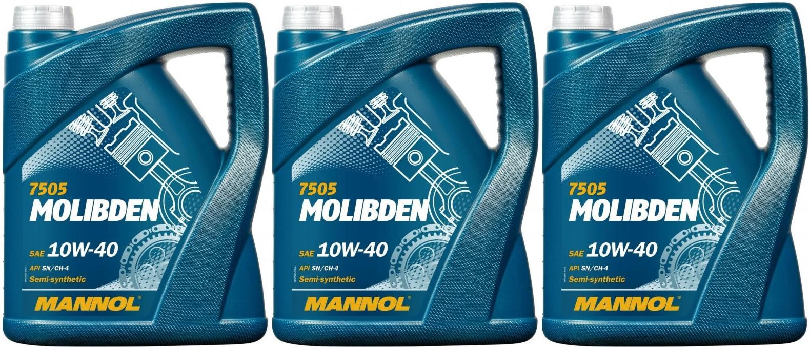 MANNOL 7505 MOLIBDEN BENZIN SAE 10W-40 3x 4l = 12 Liter