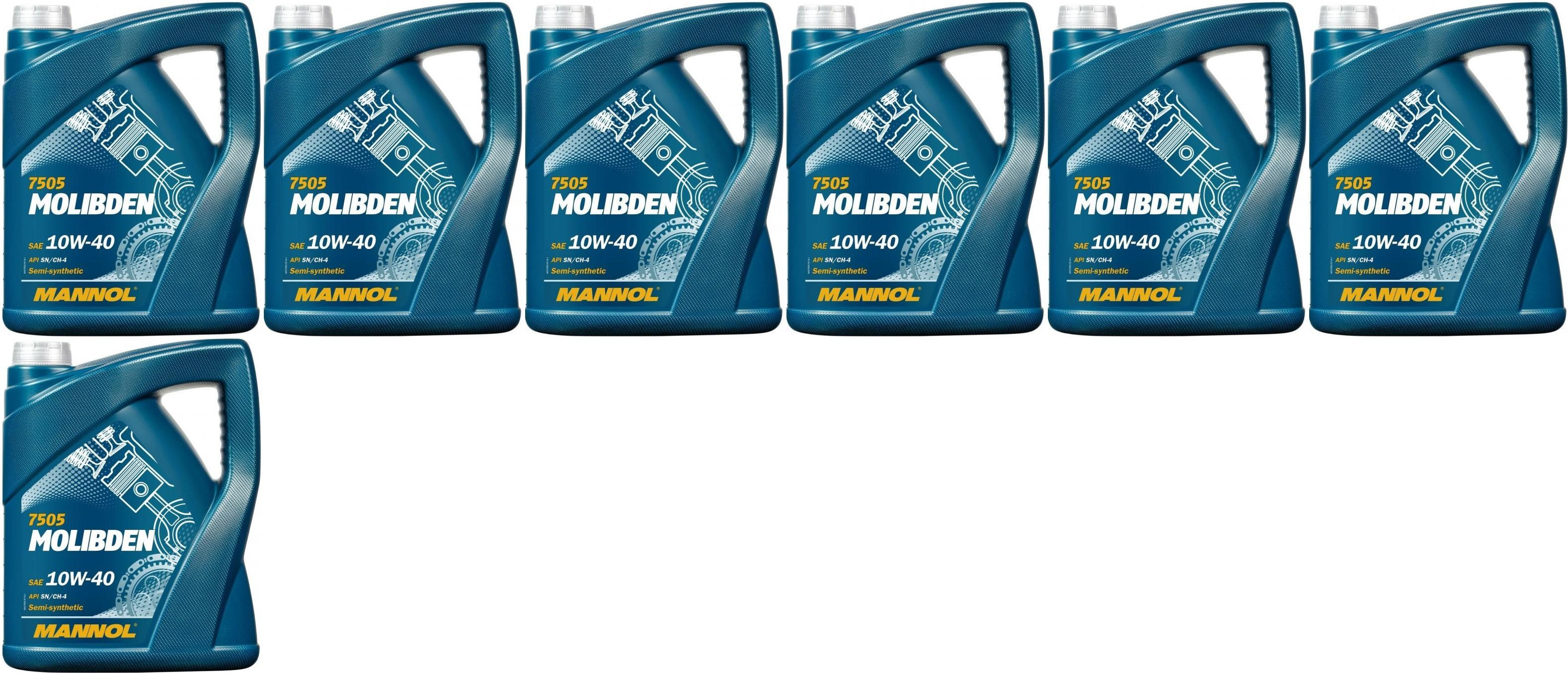 MANNOL 7505 MOLIBDEN BENZIN SAE 10W-40 7x 4l = 28 Liter
