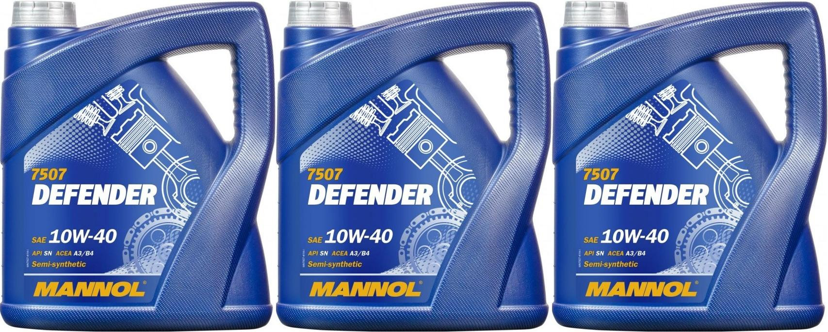 MANNOL 7507 DEFENDER SAE 10W-40 3x 4l = 12 Liter