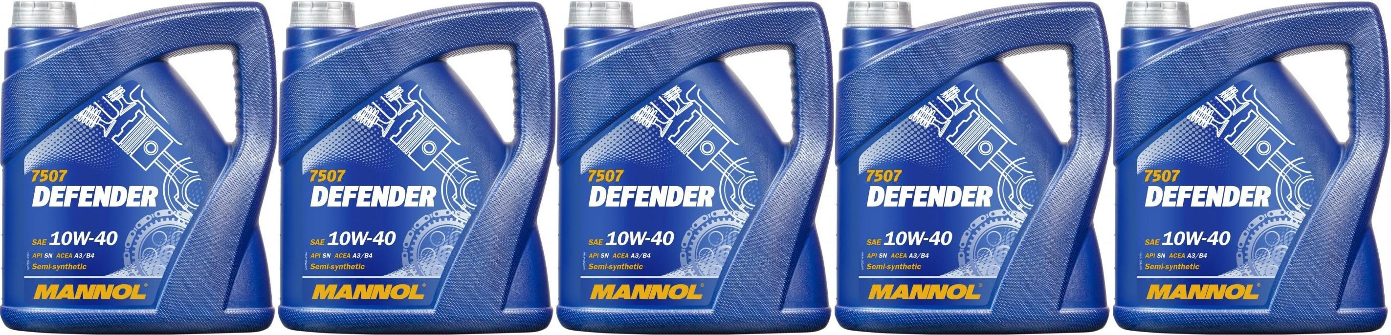 MANNOL 7507 DEFENDER SAE 10W-40 5x 4l = 20 Liter