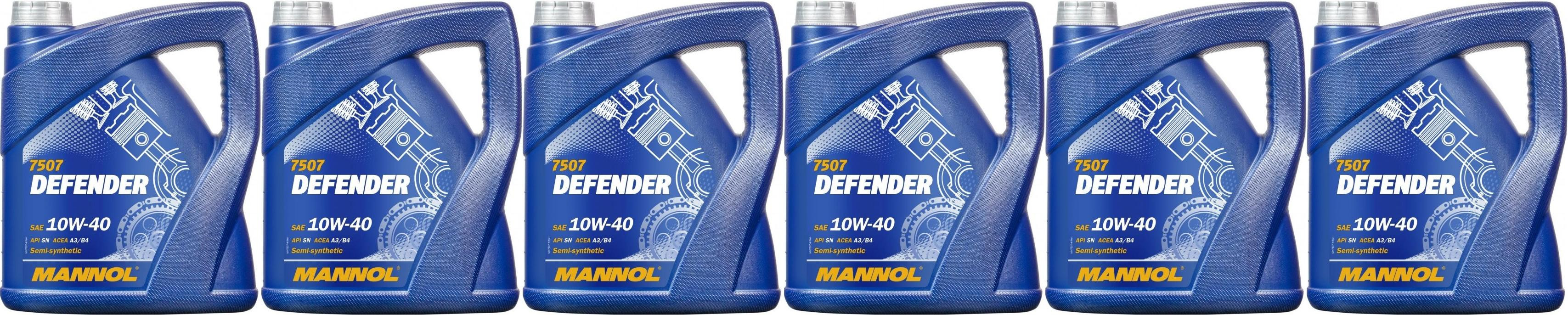 MANNOL 7507 DEFENDER SAE 10W-40 6x 4l = 24 Liter