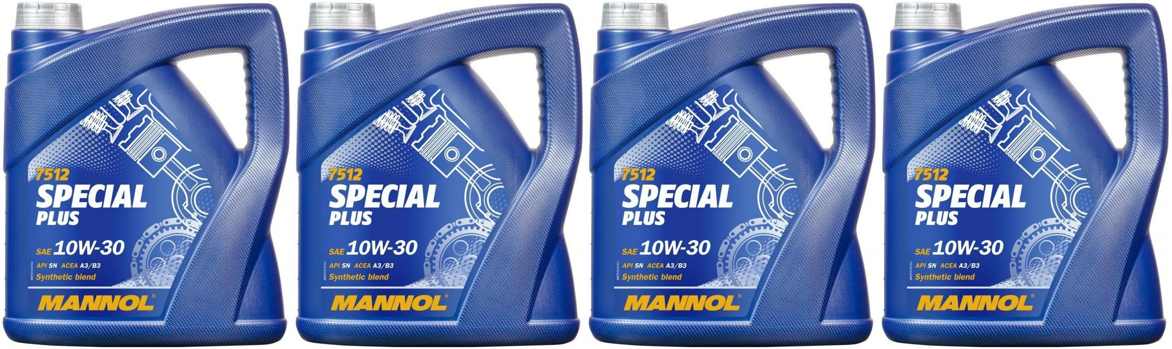 MANNOL 7512 SPECIAL PLUS SAE 10W-30 4x 4l = 16 Liter
