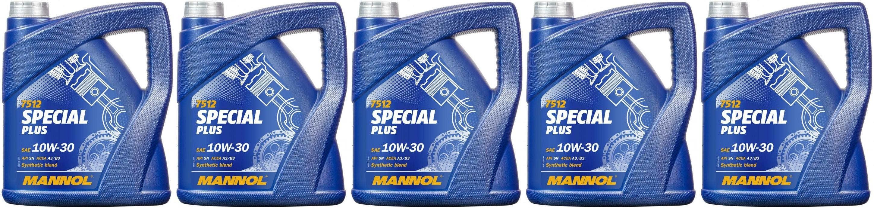 MANNOL 7512 SPECIAL PLUS SAE 10W-30 5x 4l = 20 Liter