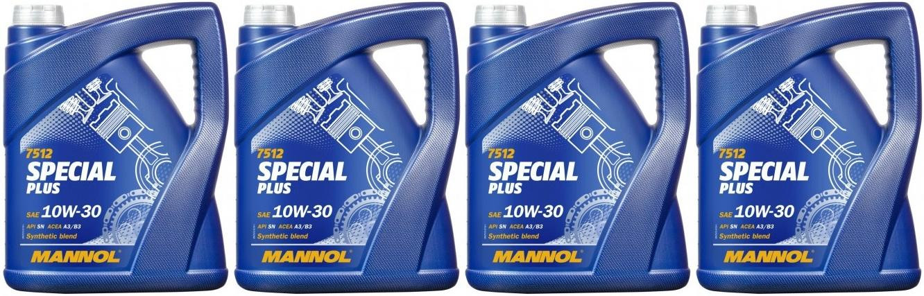 MANNOL 7512 SPECIAL PLUS SAE 10W-30 4x 5 = 20 Liter