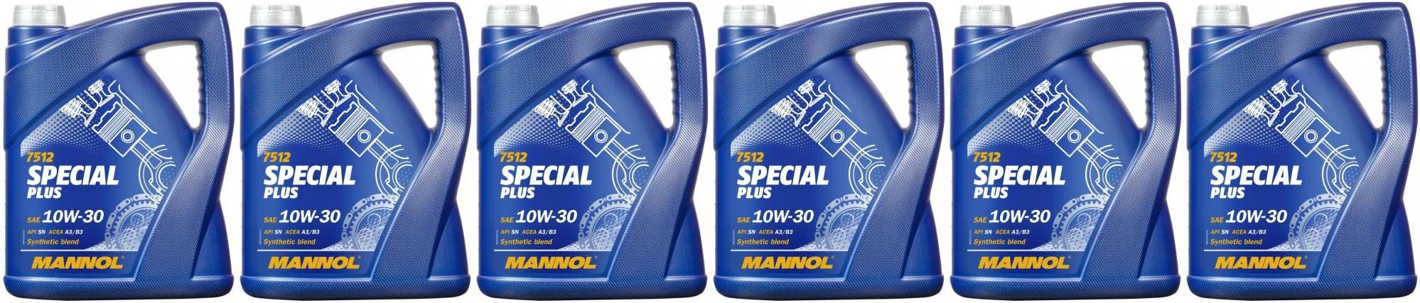 MANNOL 7512 SPECIAL PLUS SAE 10W-30 6x 5 = 30 Liter