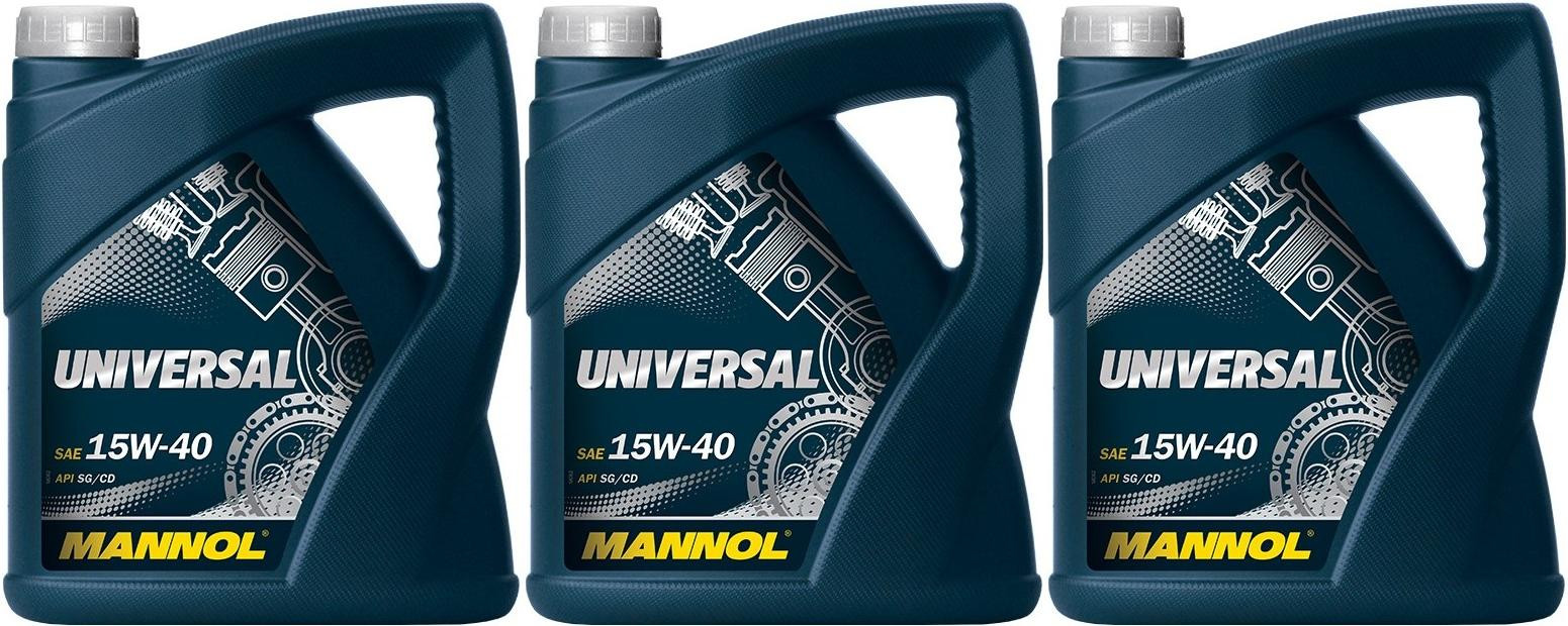 MANNOL 7405 UNIVERSAL SAE 15W-40 3x 4l = 12 Liter