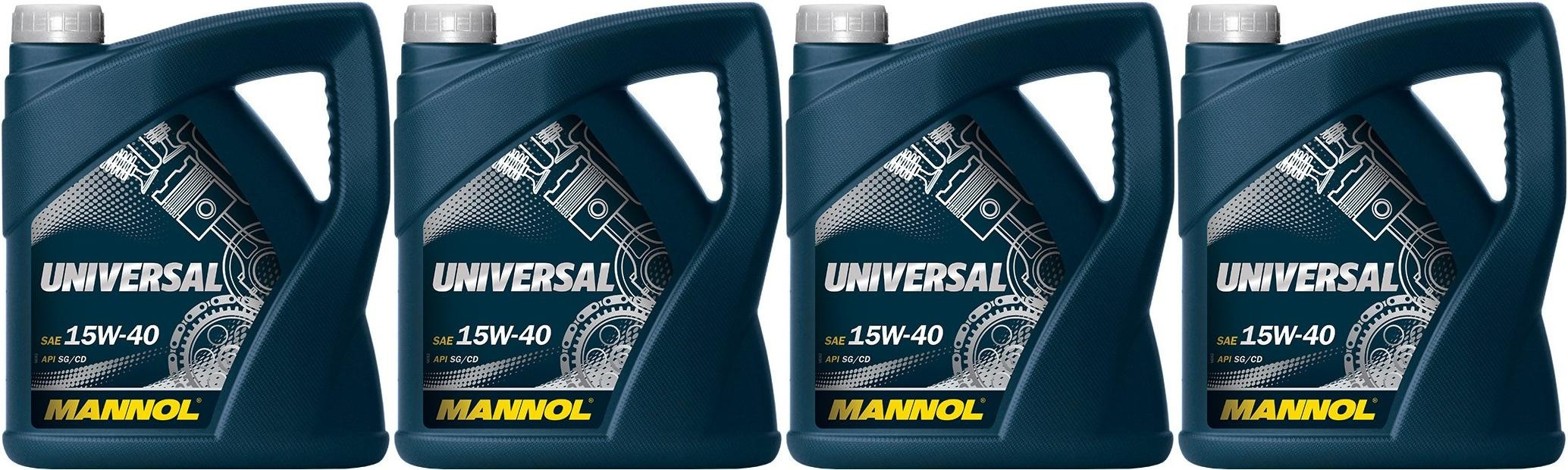 MANNOL 7405 UNIVERSAL SAE 15W-40 4x 4l = 16 Liter
