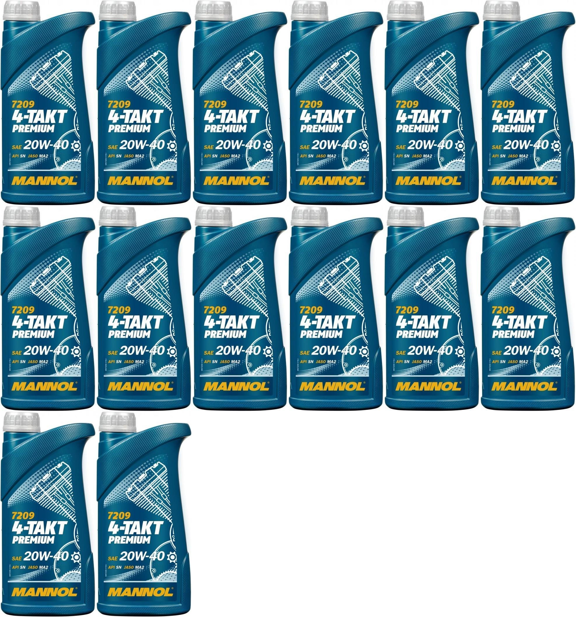 MANNOL 7209 4-TAKT Premium SAE 20W-40 14x 1l = 14 Liter