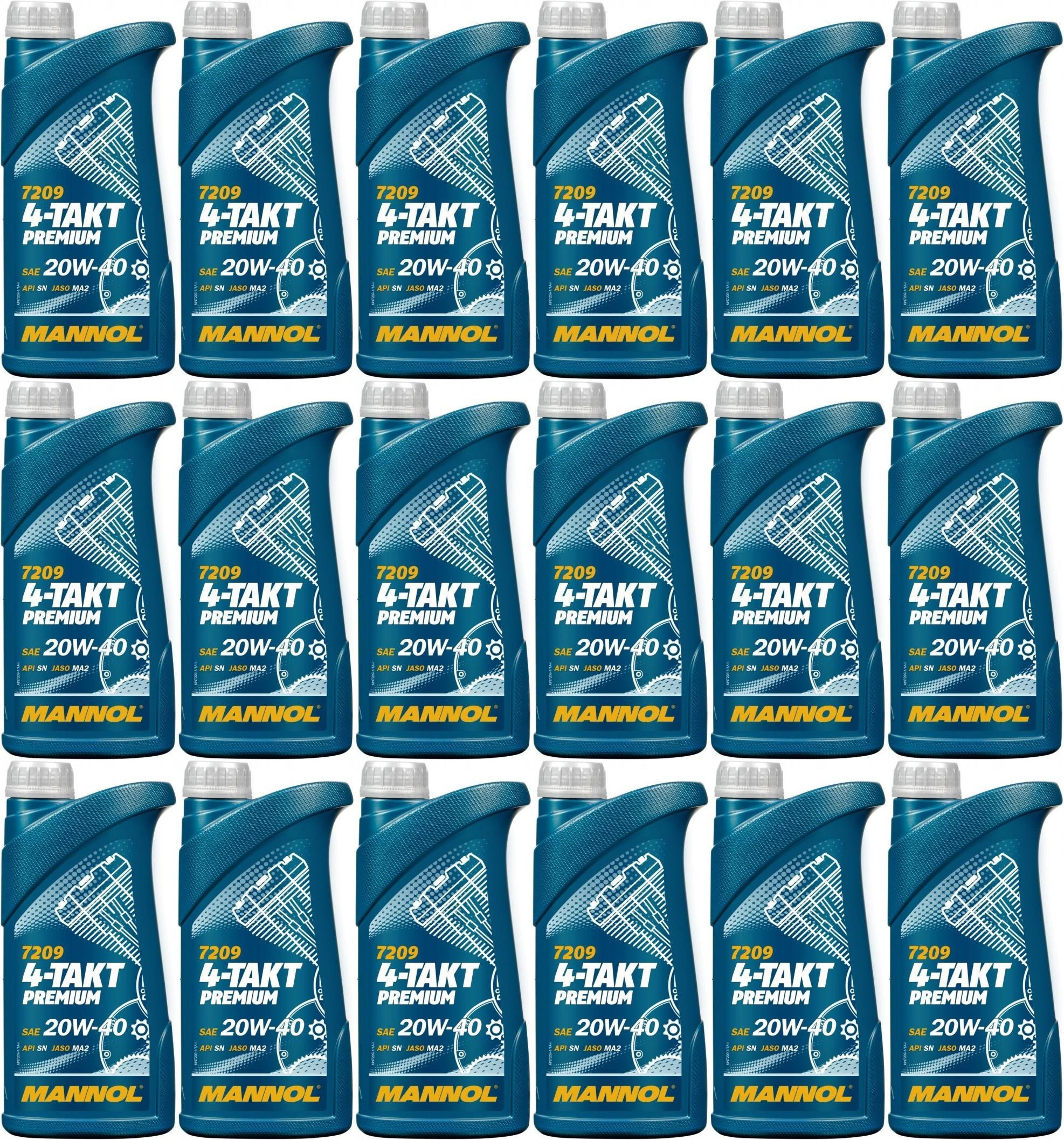 MANNOL 7209 4-TAKT Premium SAE 20W-40 18x 1l = 18 Liter