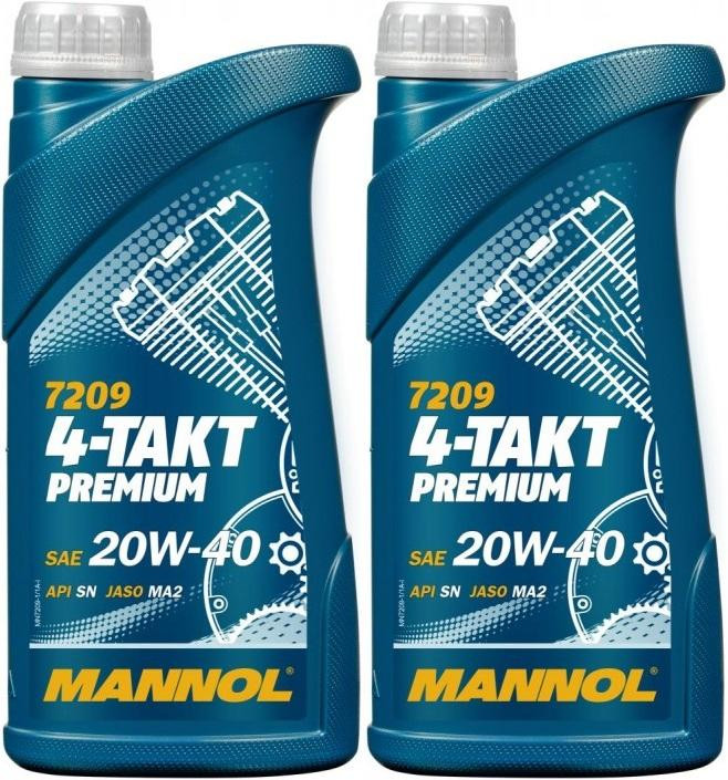 MANNOL 7209 4-TAKT Premium SAE 20W-40 2x 1l = 2 Liter