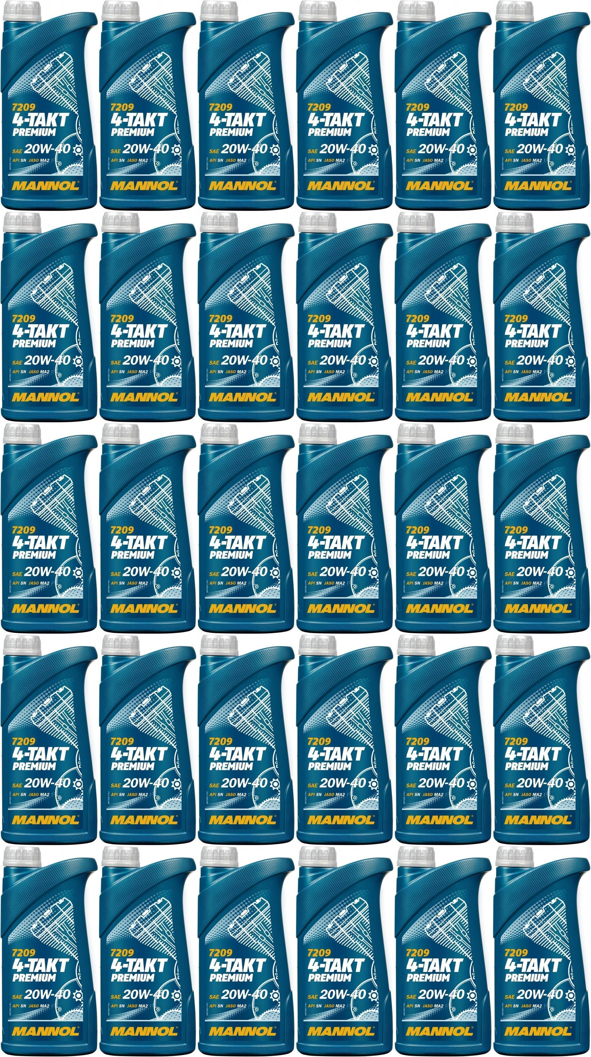 MANNOL 7209 4-TAKT Premium SAE 20W-40 30x 1l = 30 Liter