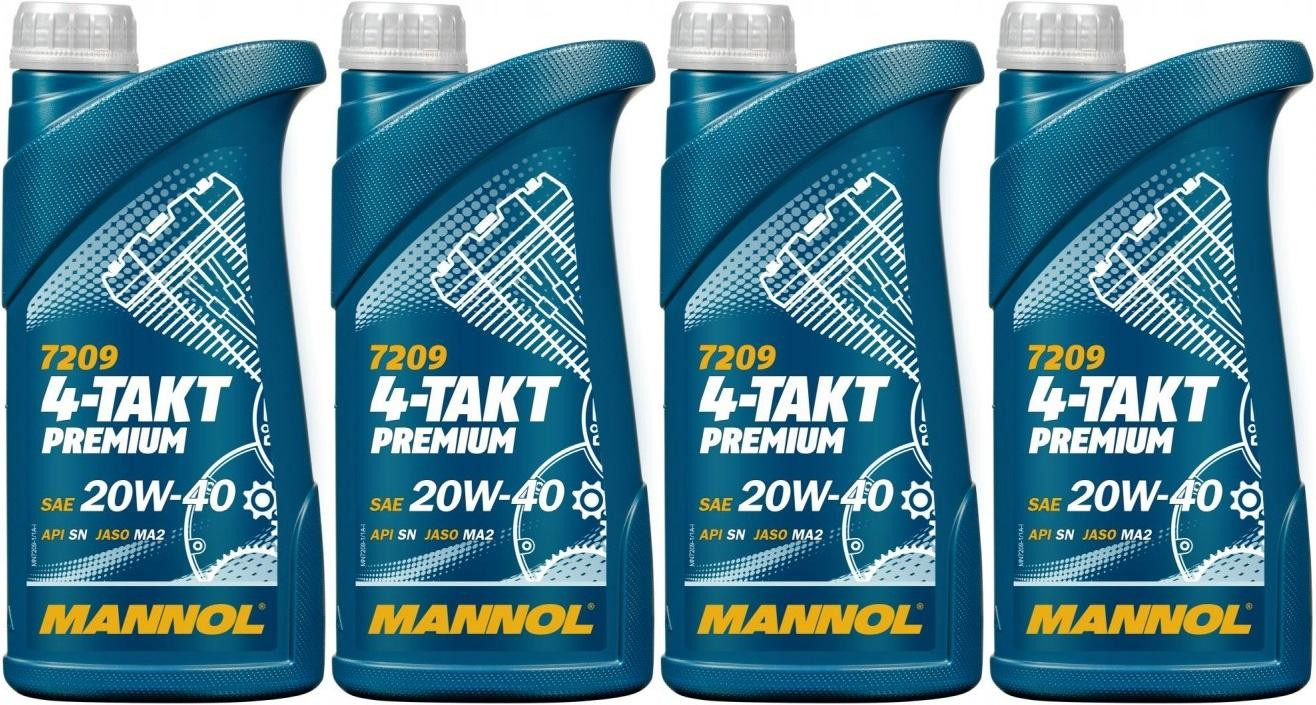 MANNOL 7209 4-TAKT Premium SAE 20W-40 4x 1l = 4 Liter