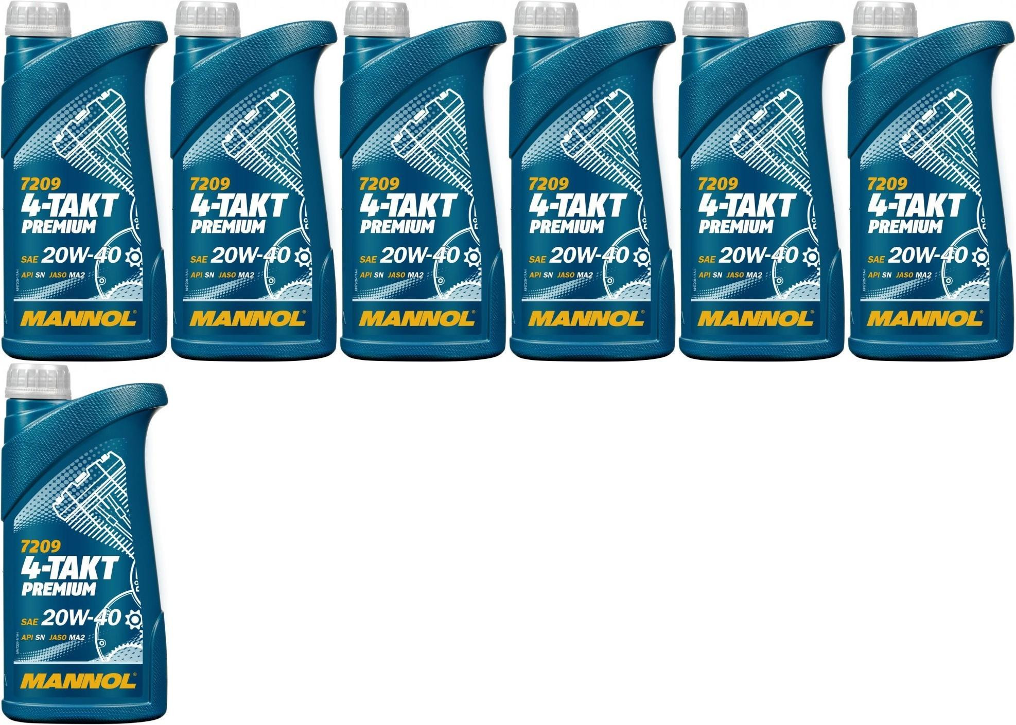 MANNOL 7209 4-TAKT Premium SAE 20W-40 7x 1l = 7 Liter