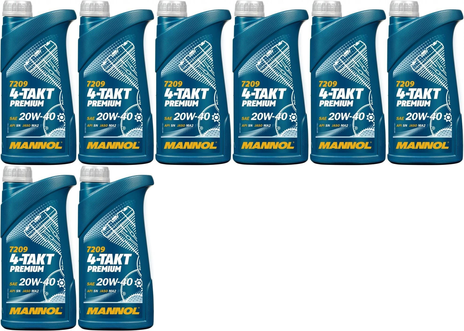 MANNOL 7209 4-TAKT Premium SAE 20W-40 8x 1l = 8 Liter