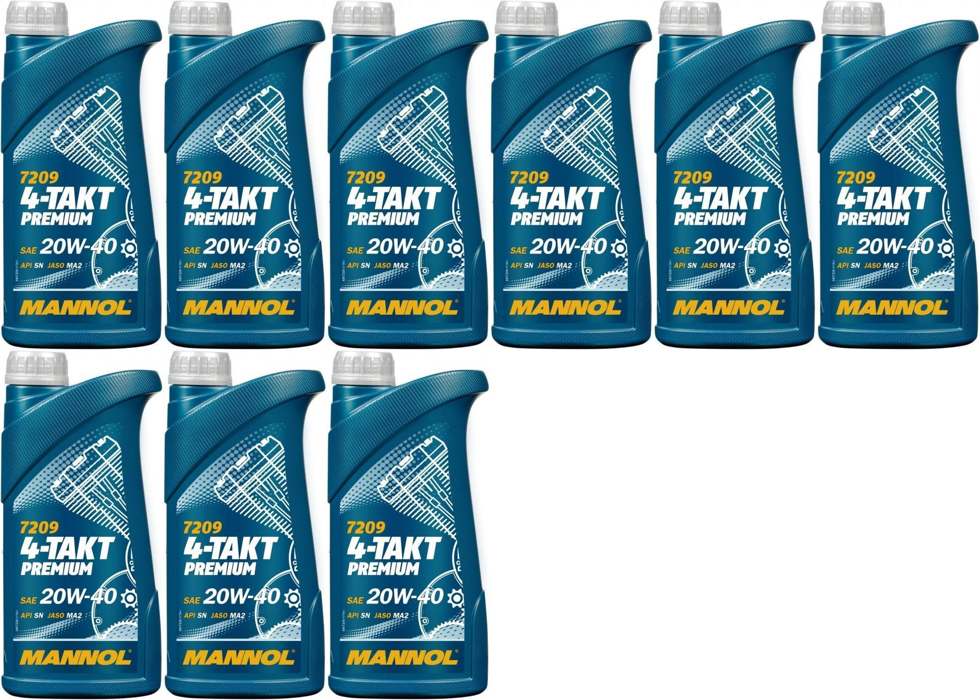 MANNOL 7209 4-TAKT Premium SAE 20W-40 9x 1l = 9 Liter