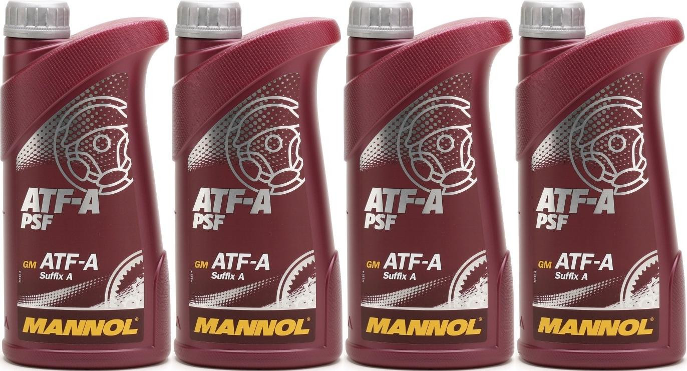 MANNOL 8203 ATF-A PSF Power steering fluid 4x 1l = 4 Liter