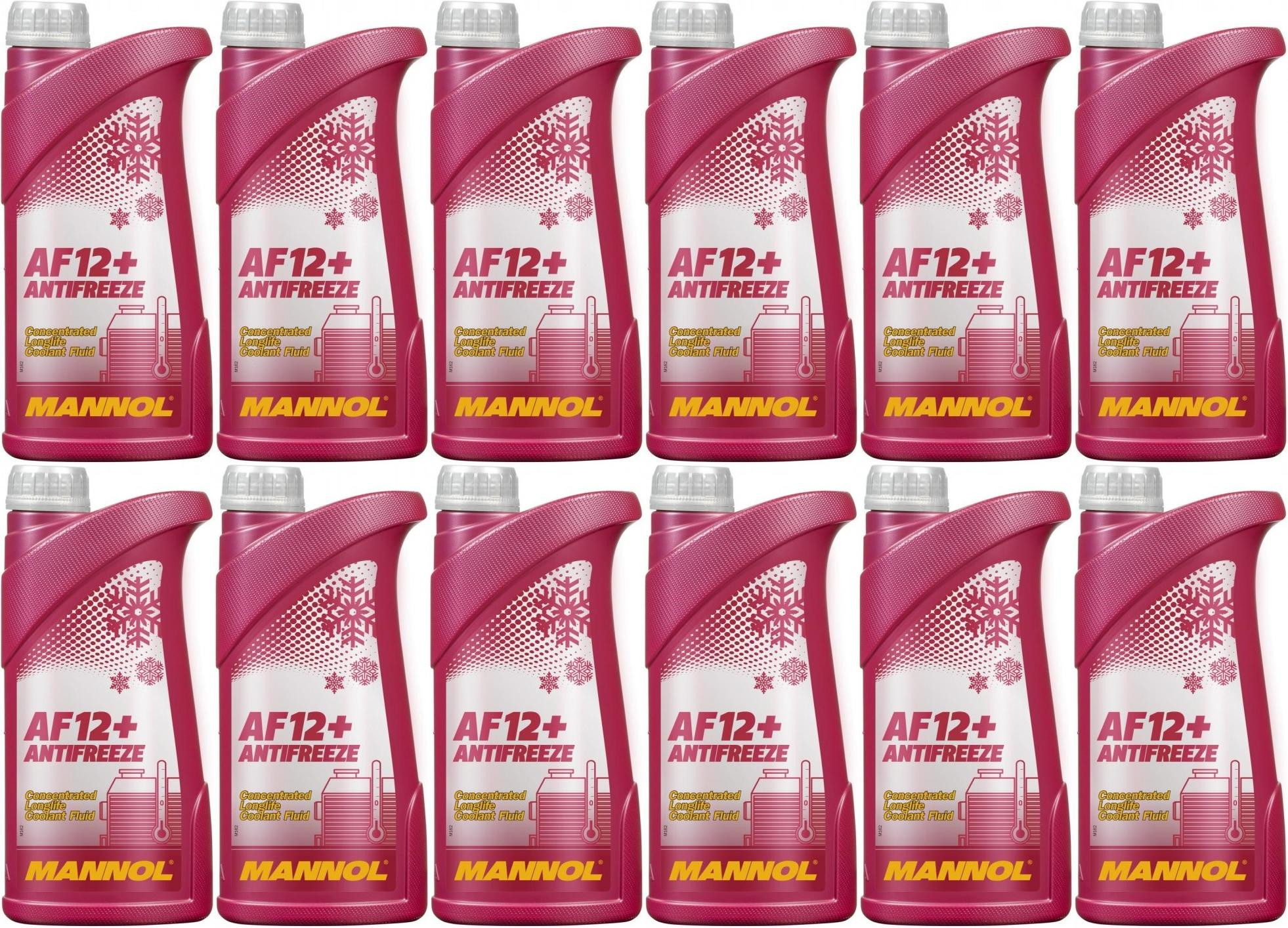 MANNOL Kühlerfrostschutz AF12+ 12x 1l = 12 Liter