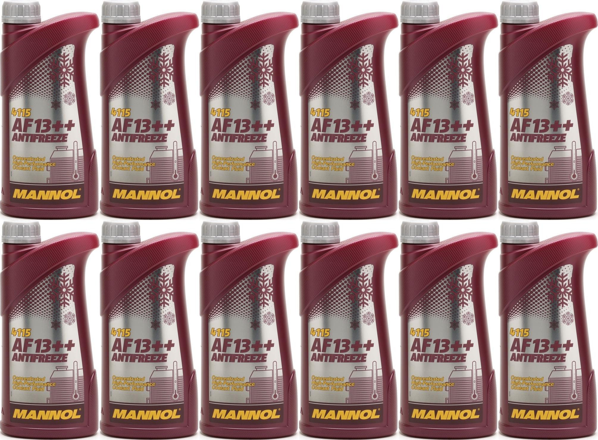 MANNOL Kühlerfrostschutz AF13++ 12x 1l = 12 Liter