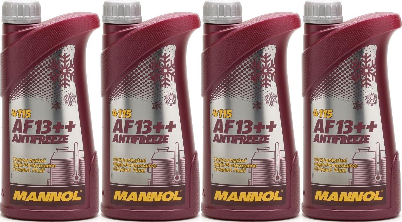 MANNOL Kühlerfrostschutz AF13++ 4x 1l = 4 Liter