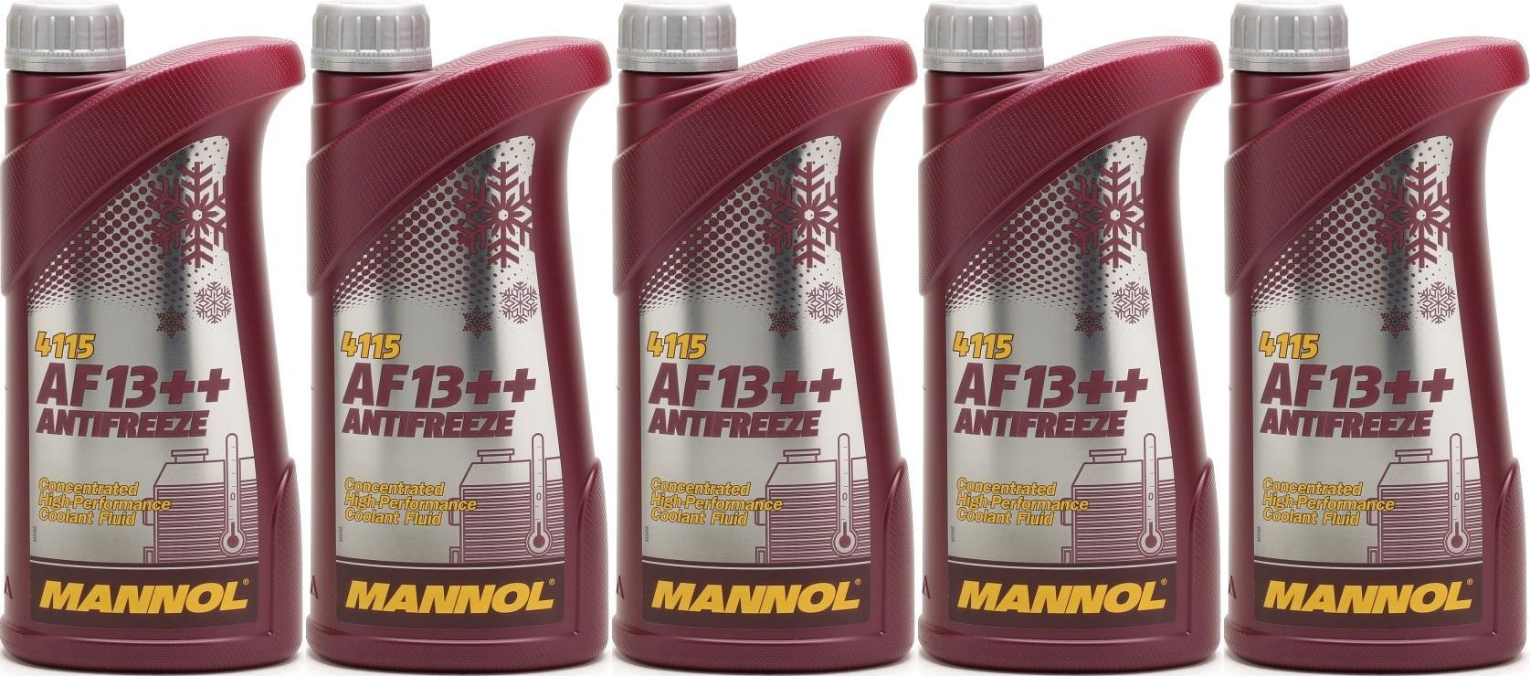 MANNOL Kühlerfrostschutz AF13++ 5x 1l = 5 Liter