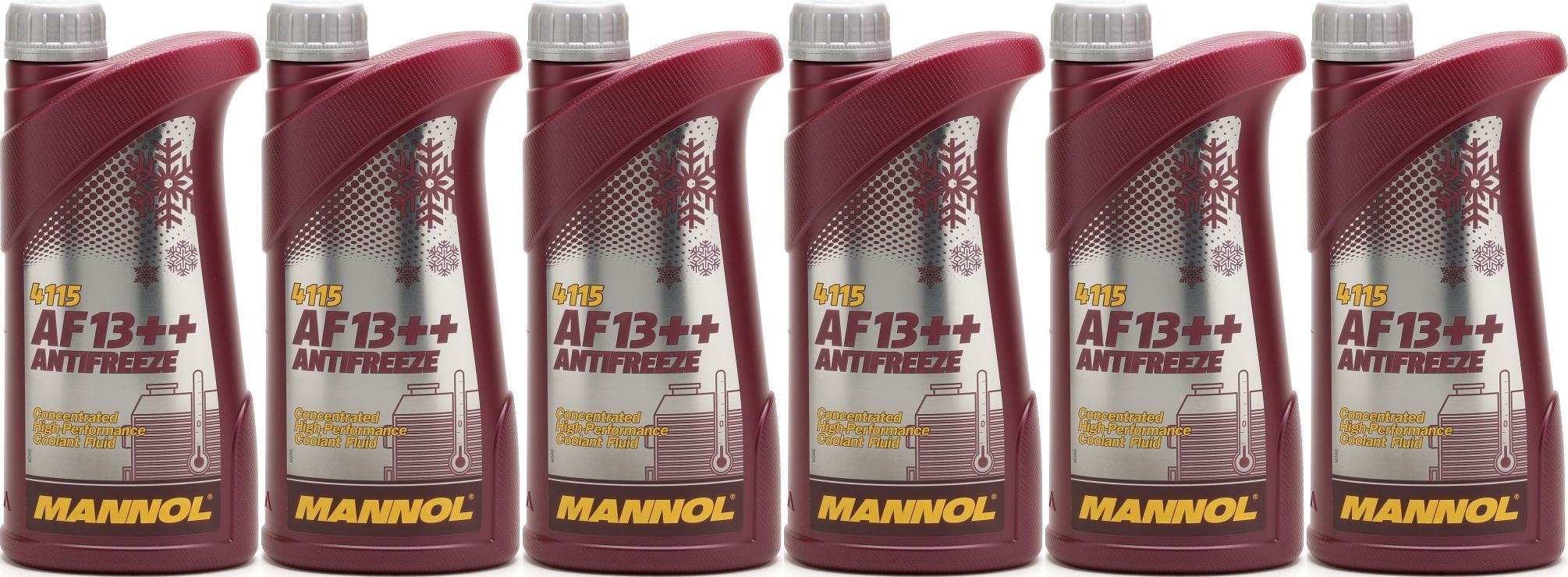 MANNOL Kühlerfrostschutz AF13++ 6x 1l = 6 Liter