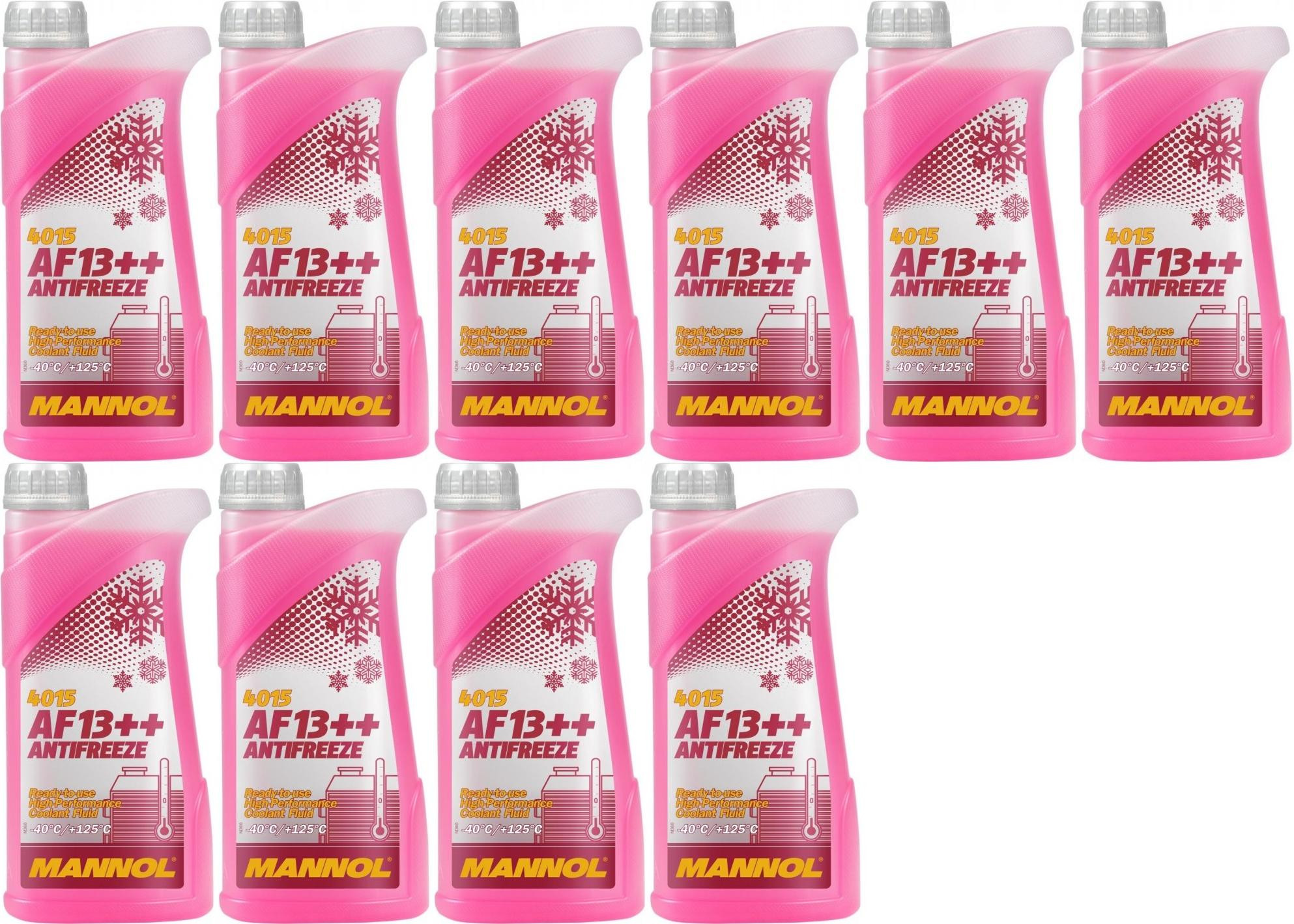 MANNOL Kühlerfrostschutz AF13++ Fertigmischung (- 40°C) 10x 1l = 10 Liter