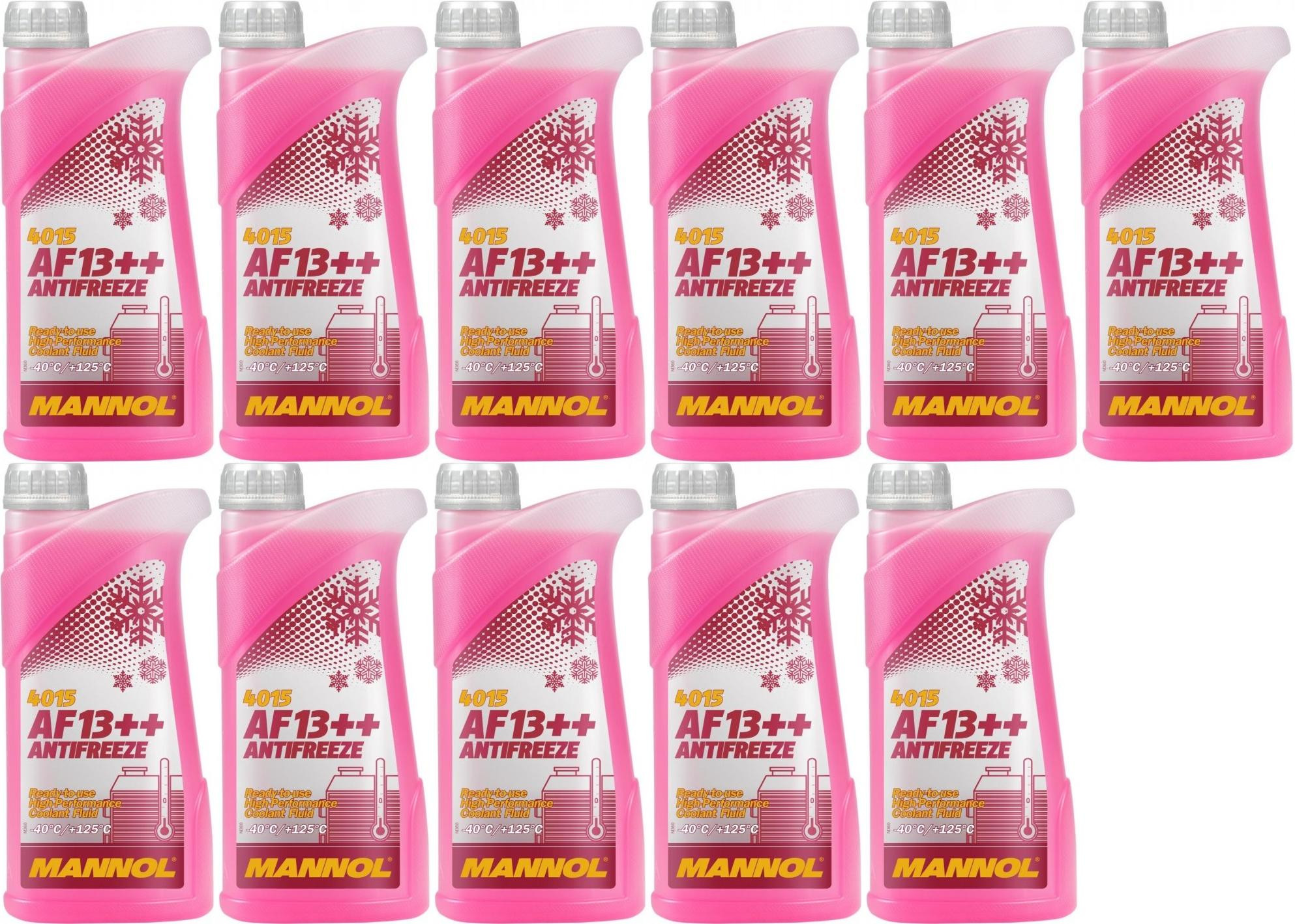 MANNOL Kühlerfrostschutz AF13++ Fertigmischung (- 40°C) 11x 1l = 11 Liter