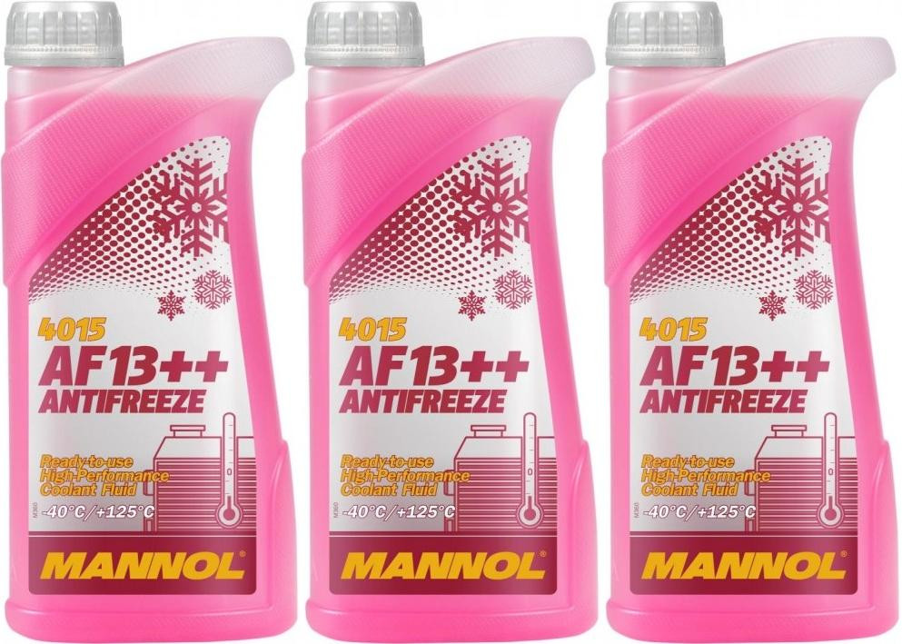 MANNOL Kühlerfrostschutz AF13++ Fertigmischung (- 40°C) 3x 1l = 3 Liter