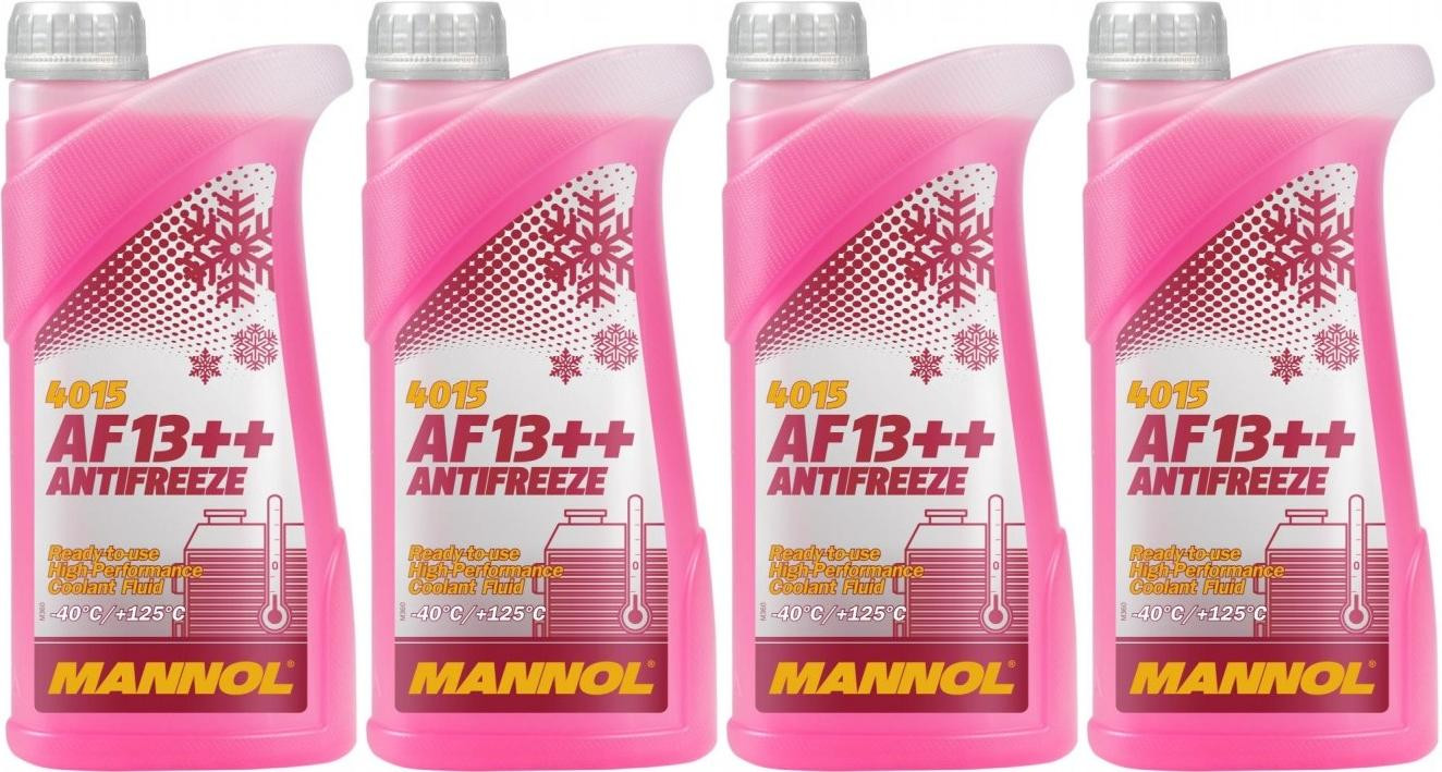 MANNOL Kühlerfrostschutz AF13++ Fertigmischung (- 40°C) 4x 1l = 4 Liter