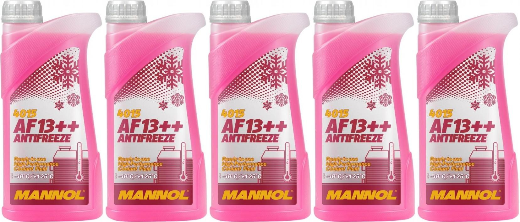MANNOL Kühlerfrostschutz AF13++ Fertigmischung (- 40°C) 5x 1l = 5 Liter