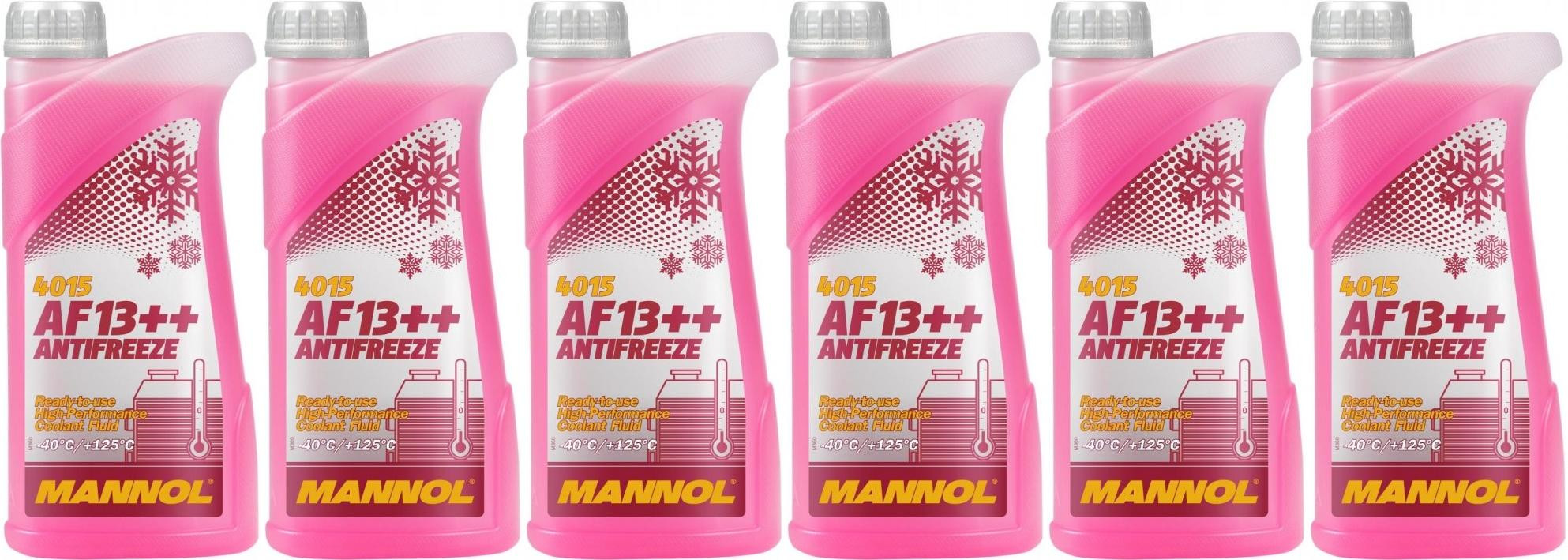 MANNOL Kühlerfrostschutz AF13++ Fertigmischung (- 40°C) 6x 1l = 6 Liter